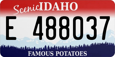 ID license plate E488037