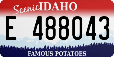 ID license plate E488043