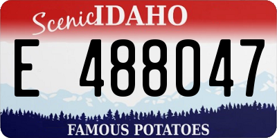 ID license plate E488047