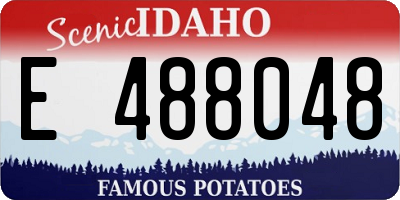 ID license plate E488048