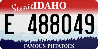 ID license plate E488049