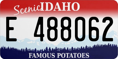 ID license plate E488062
