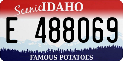 ID license plate E488069