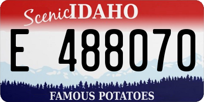 ID license plate E488070