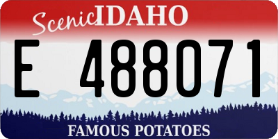 ID license plate E488071