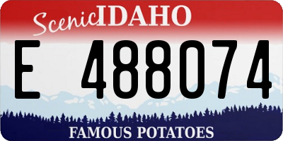 ID license plate E488074