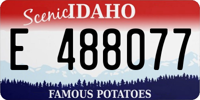 ID license plate E488077