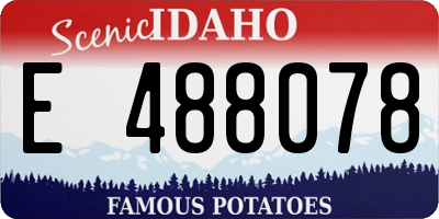 ID license plate E488078