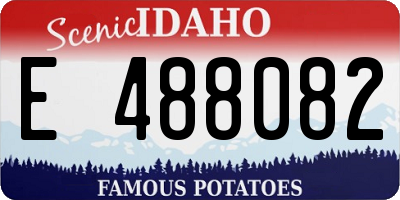 ID license plate E488082