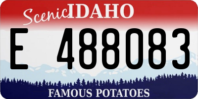ID license plate E488083