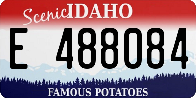 ID license plate E488084