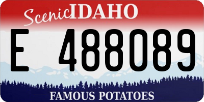 ID license plate E488089