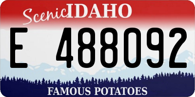 ID license plate E488092