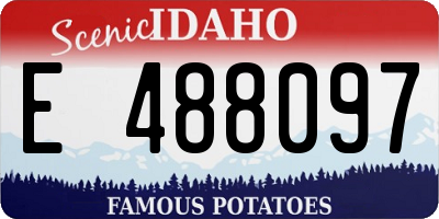ID license plate E488097