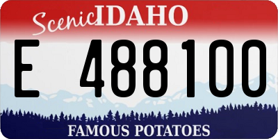 ID license plate E488100