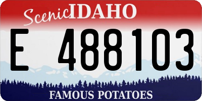 ID license plate E488103