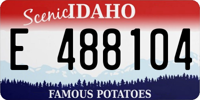 ID license plate E488104