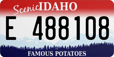 ID license plate E488108