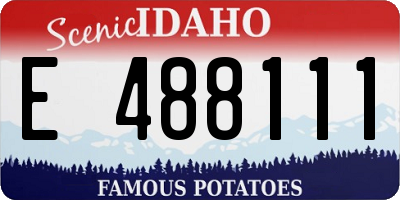 ID license plate E488111