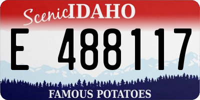 ID license plate E488117