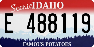 ID license plate E488119