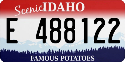 ID license plate E488122