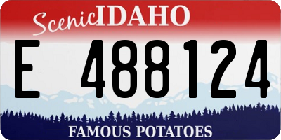 ID license plate E488124