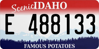 ID license plate E488133