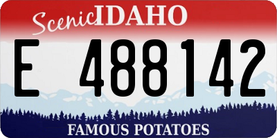 ID license plate E488142