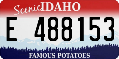 ID license plate E488153