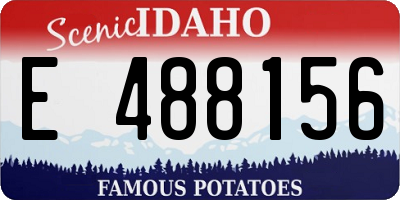 ID license plate E488156