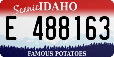 ID license plate E488163