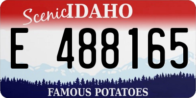ID license plate E488165