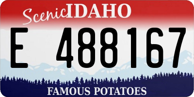 ID license plate E488167