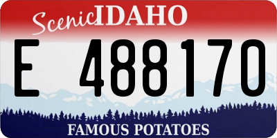 ID license plate E488170
