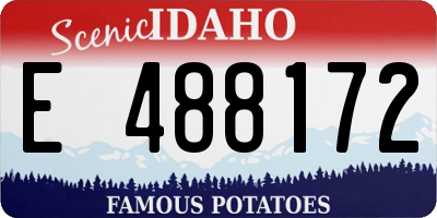 ID license plate E488172