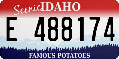 ID license plate E488174