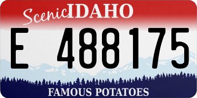 ID license plate E488175