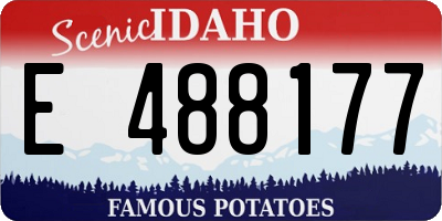 ID license plate E488177