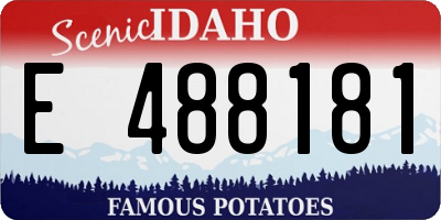 ID license plate E488181