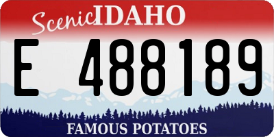ID license plate E488189