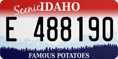 ID license plate E488190
