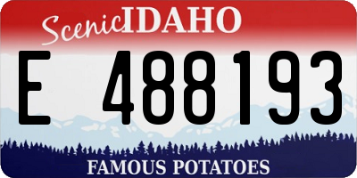 ID license plate E488193