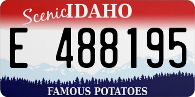 ID license plate E488195