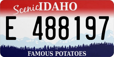 ID license plate E488197