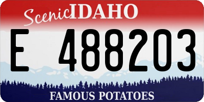 ID license plate E488203