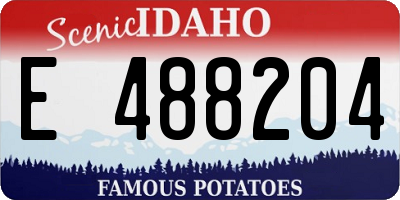 ID license plate E488204