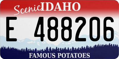 ID license plate E488206