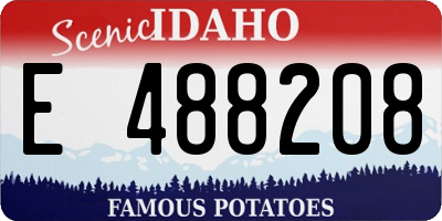 ID license plate E488208
