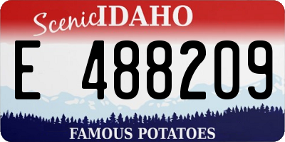ID license plate E488209